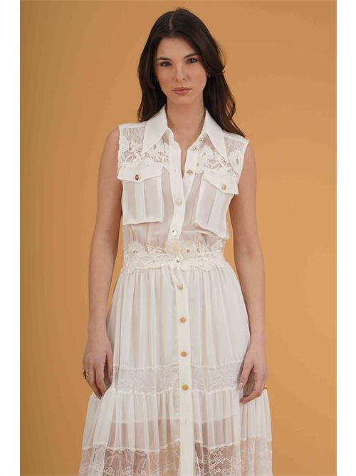 Abito in pizzo Babylon | EL0702BIANCO