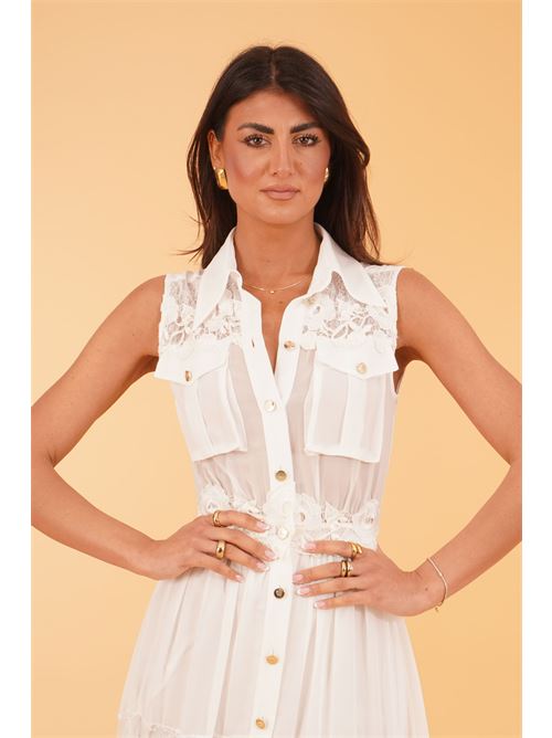 Abito in pizzo Babylon | EL0702BIANCO