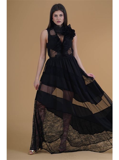 Abito in pizzo e georgette