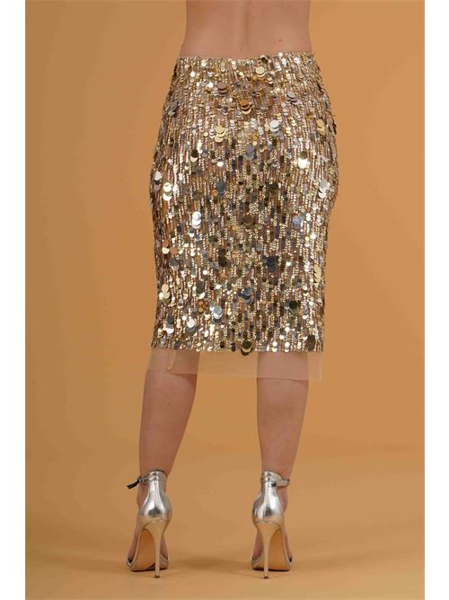 Gonna in paillettes Babylon | MF0003ORO