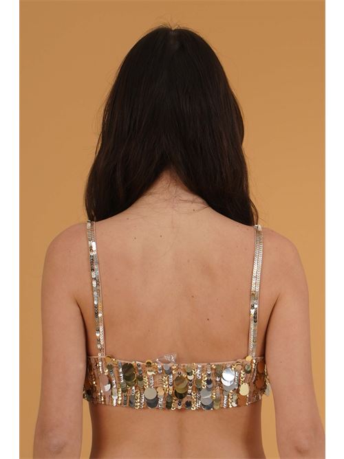 Top in paillettes Babylon | MF0004ORO