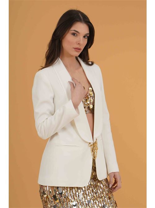Giacca in crepe Babylon | MF0400BIANCO