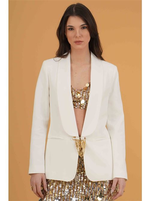 Giacca in crepe Babylon | MF0400BIANCO