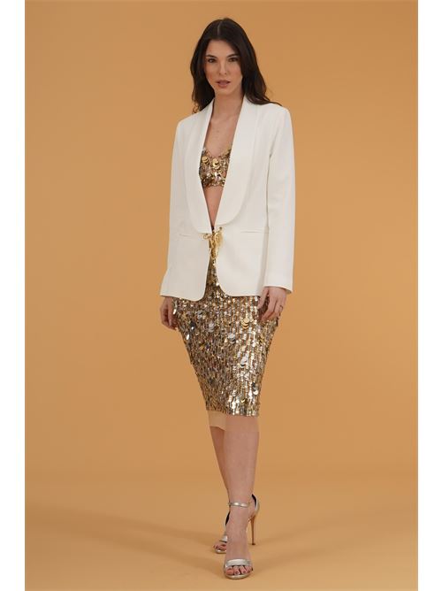 Giacca in crepe Babylon | MF0400BIANCO