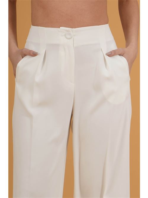 Pantalone in crepe Babylon | MF0624BIANCO