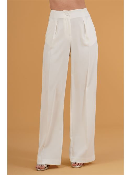 Pantalone in crepe Babylon | MF0624BIANCO
