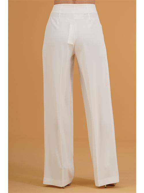 Pantalone in crepe Babylon | MF0624BIANCO