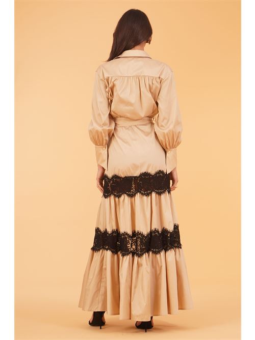 Abito chemisier con pizzo Babylon | MF2010BEIGE