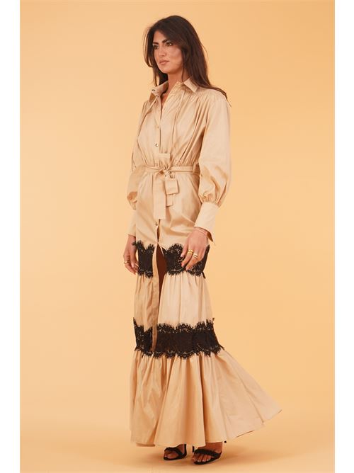 Abito chemisier con pizzo Babylon | MF2010BEIGE
