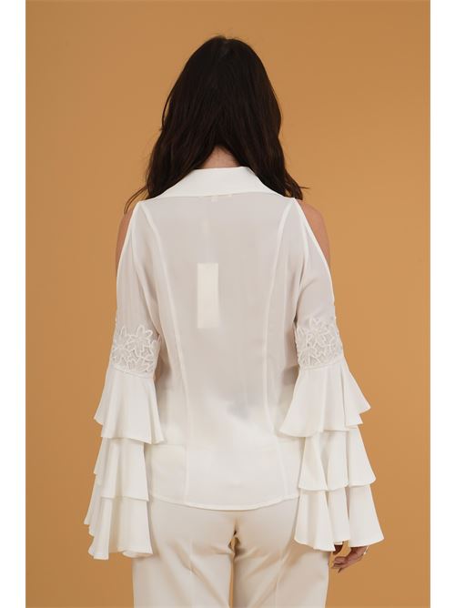Camicia in pizzo Babylon | S00350BIANCO