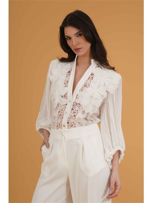 Camicia a body in georgette Babylon | S00359BIANCO
