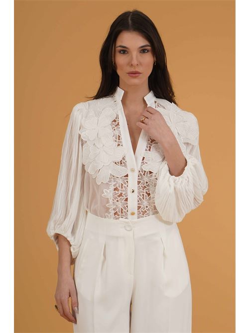 Camicia a body in georgette Babylon | S00359BIANCO