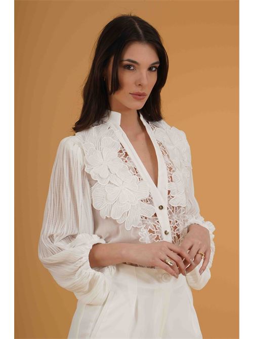 Camicia a body in georgette Babylon | S00359BIANCO
