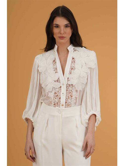 Camicia a body in georgette Babylon | S00359BIANCO