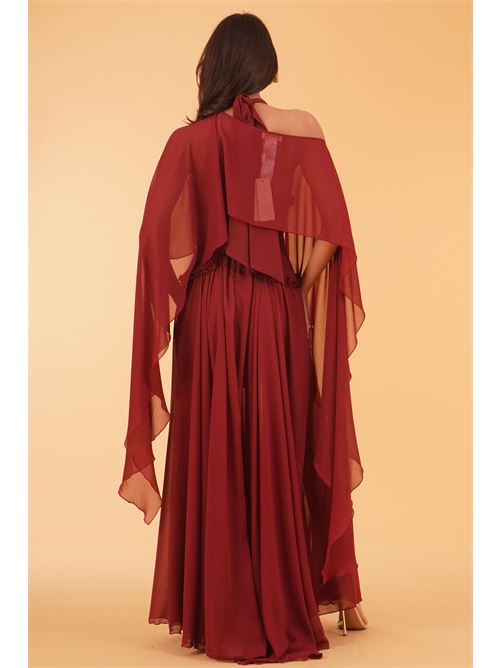 Coprispalle in georgette Babylon | S00361BORDEAUX