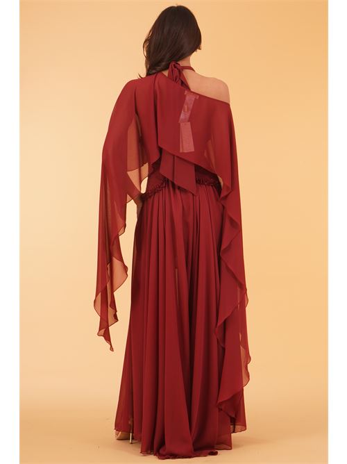 Coprispalle in georgette Babylon | S00361BORDEAUX