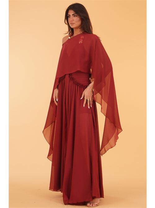 Coprispalle in georgette Babylon | S00361BORDEAUX