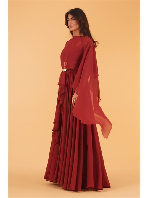 Coprispalle in georgette Babylon | S00361BORDEAUX