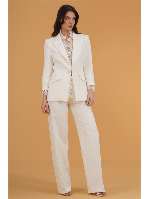 Tailleur in cady Babylon | S00702BIANCO