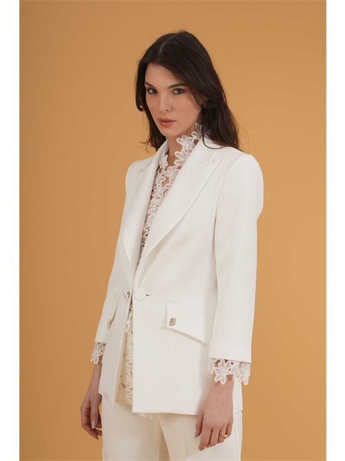 Tailleur in cady Babylon | S00702BIANCO