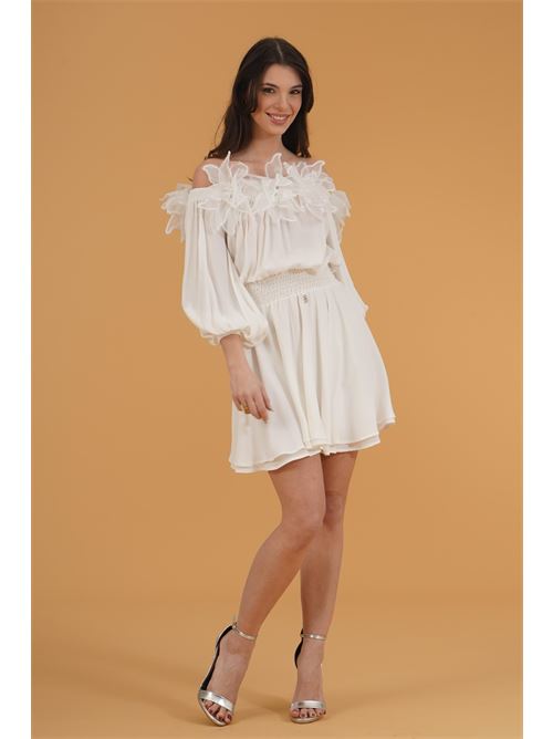 Abito in georgette Babylon | S00900BIANCO