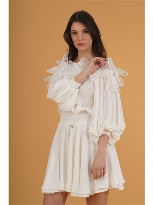 Abito in georgette Babylon | S00900BIANCO