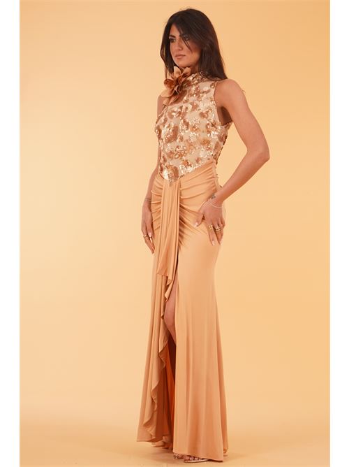 Abito luxury in viscosa elastica Babylon | S00904BEIGE