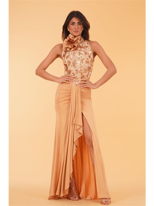Abito luxury in viscosa elastica Babylon | S00904BEIGE