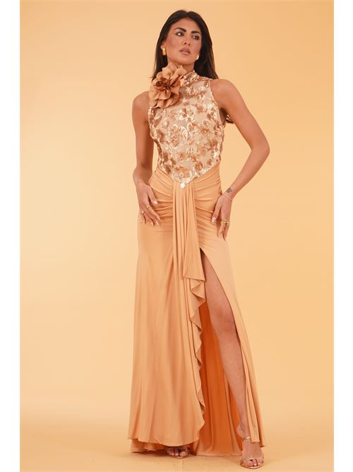 Abito luxury in viscosa elastica Babylon | S00904BEIGE