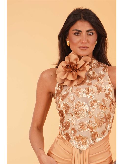 Abito luxury in viscosa elastica Babylon | S00904BEIGE