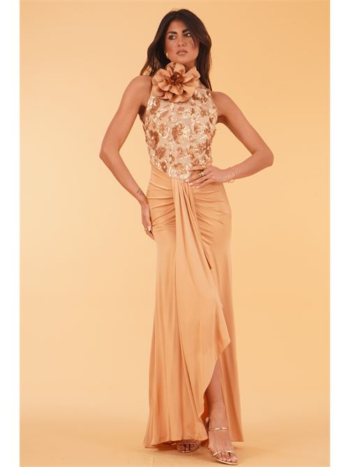 Abito luxury in viscosa elastica Babylon | S00904BEIGE