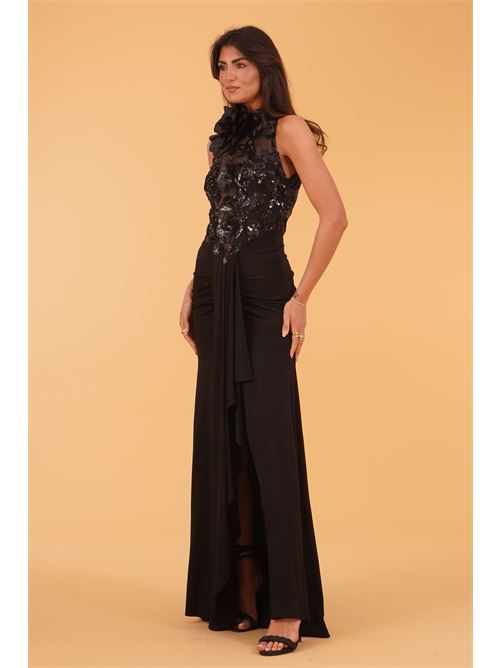 Abito luxury in viscosa elastica Babylon | S00904NERO