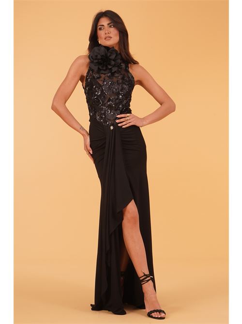 Abito luxury in viscosa elastica Babylon | S00904NERO