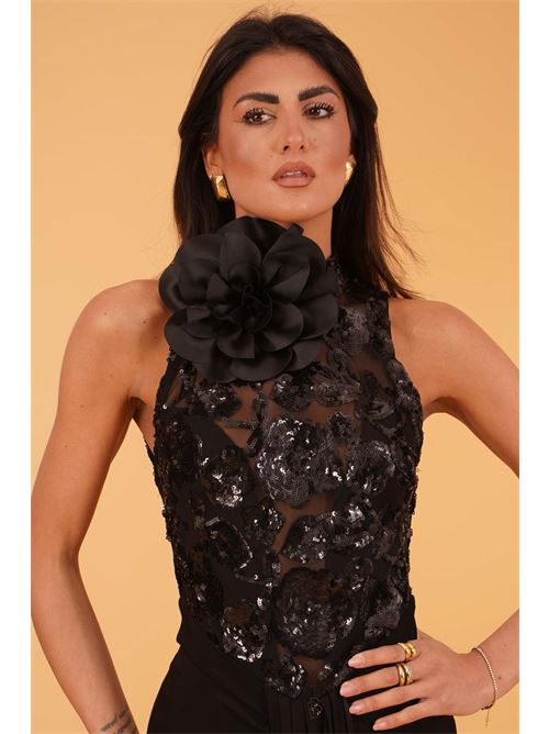 Abito luxury in viscosa elastica Babylon | S00904NERO