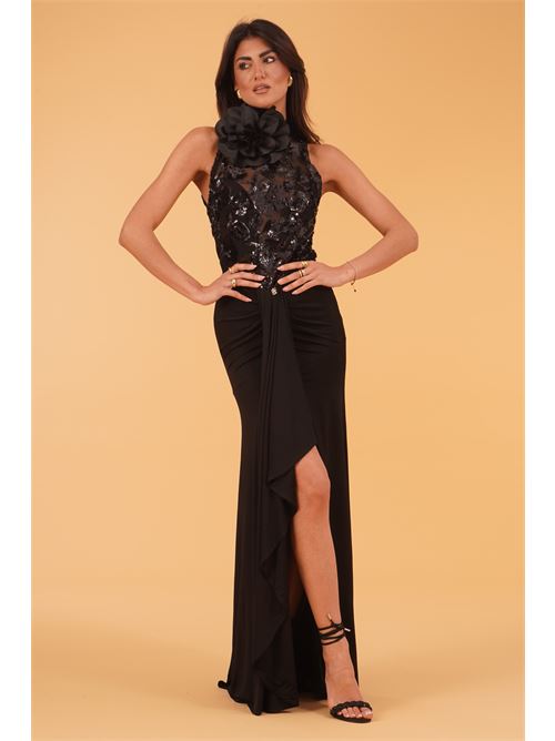 Abito luxury in viscosa elastica Babylon | S00904NERO