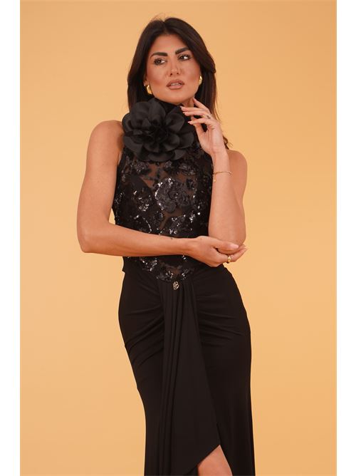 Abito luxury in viscosa elastica Babylon | S00904NERO