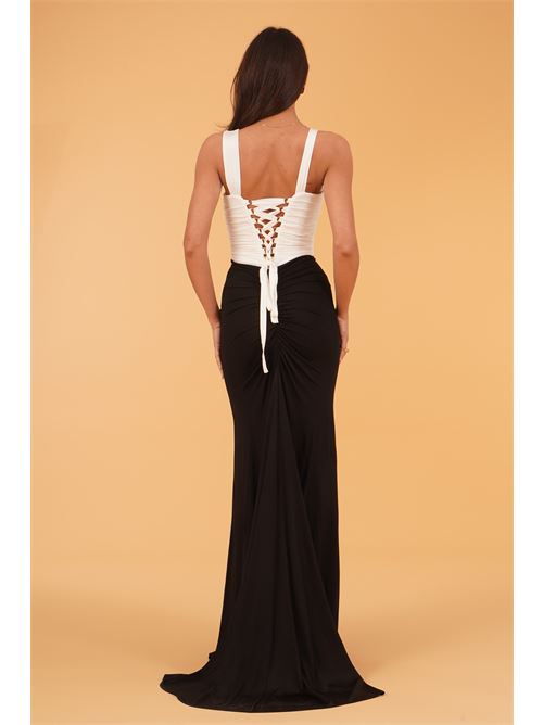 Abito in viscosa elastica Babylon | S00907BIANCO NERO