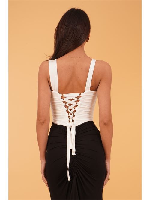 Abito in viscosa elastica Babylon | S00907BIANCO NERO