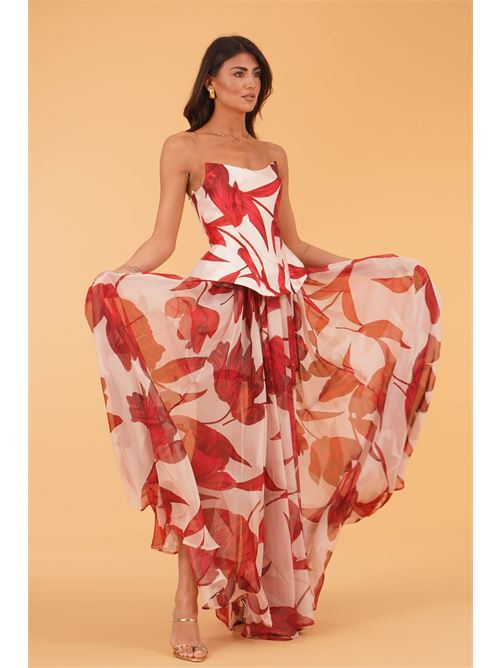 Abito fantasia Babylon | S00912ROSA FIORE ROSSO