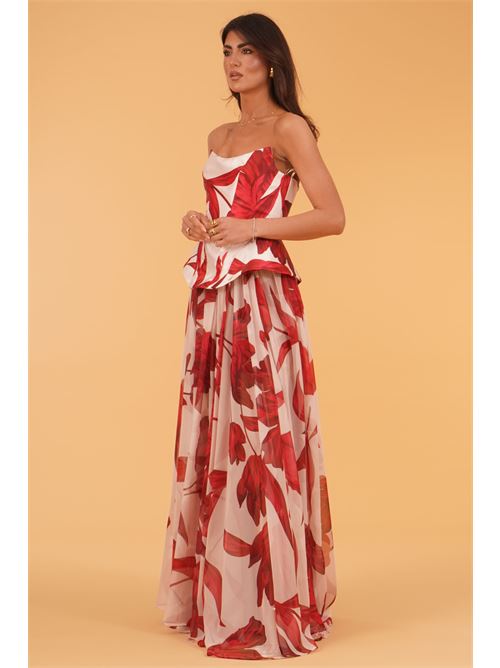 Abito fantasia Babylon | S00912ROSA FIORE ROSSO