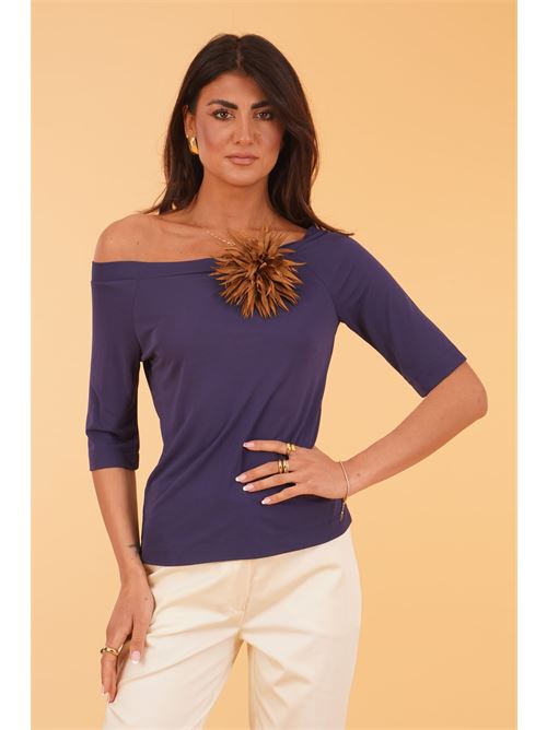 Maglia in viscosa Clips | D5301100BLU