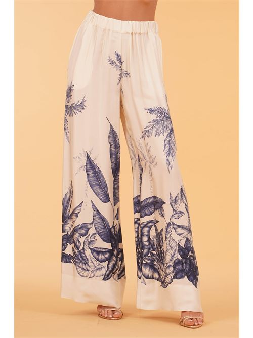 Pantalone palazzo in viscosa fantasia Clips | E2244241FANTASIA