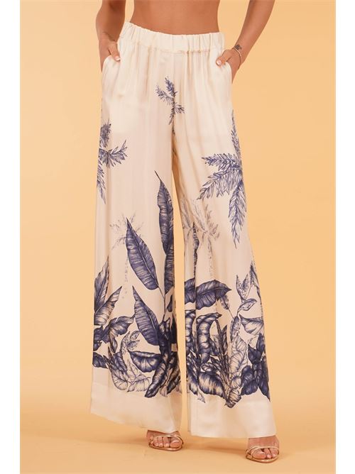 Pantalone palazzo in viscosa fantasia Clips | E2244241FANTASIA