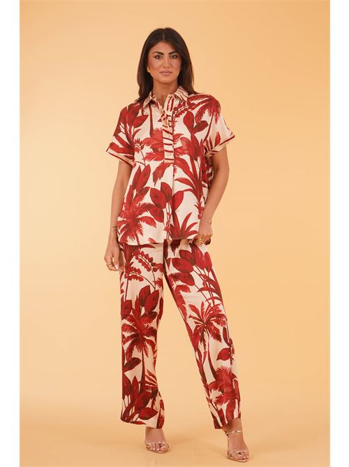 Polo camicia in viscosa fantasia Clips | E3174247FANTASIA