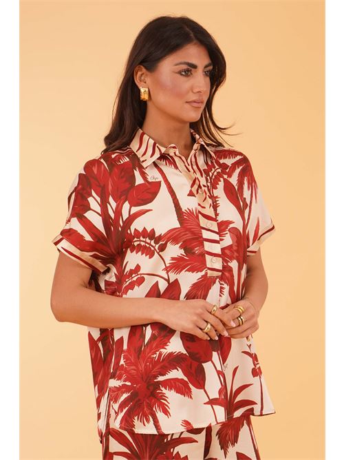 Polo camicia in viscosa fantasia Clips | E3174247FANTASIA