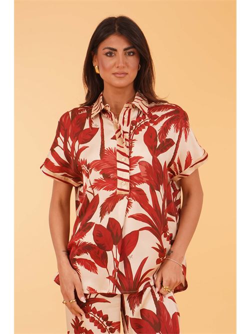 Polo camicia in viscosa fantasia Clips | E3174247FANTASIA