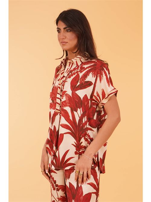 Polo camicia in viscosa fantasia Clips | E3174247FANTASIA