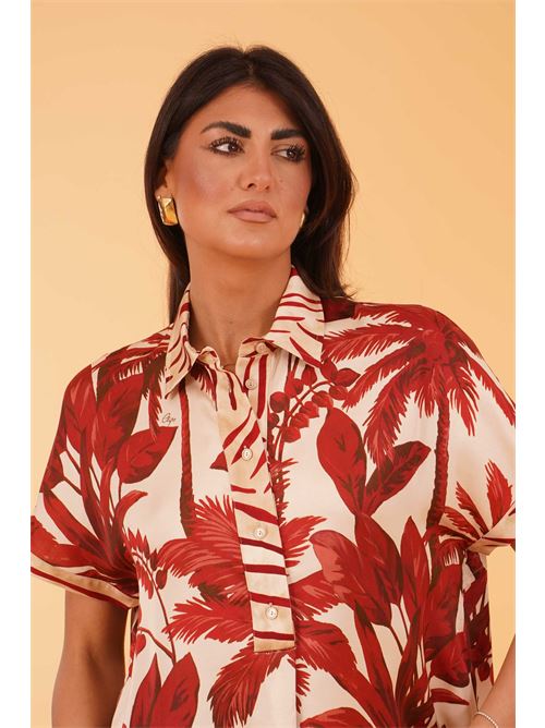 Polo camicia in viscosa fantasia Clips | E3174247FANTASIA