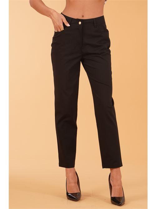 Pantalone in cotone elastico Clips | G2669372NERO