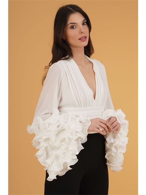 Blusa con rouches Divedivine | CARLOTTABIANCO